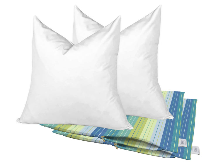 Set of 2 Square Zippered Throw Pillow Covers with Inserts | Sunbrella Patterns - RSH Decor