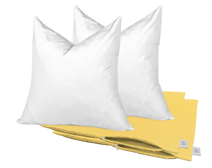 Set of 2 Square Zippered Throw Pillow Covers with Inserts | Sunbrella Solids - RSH Decor