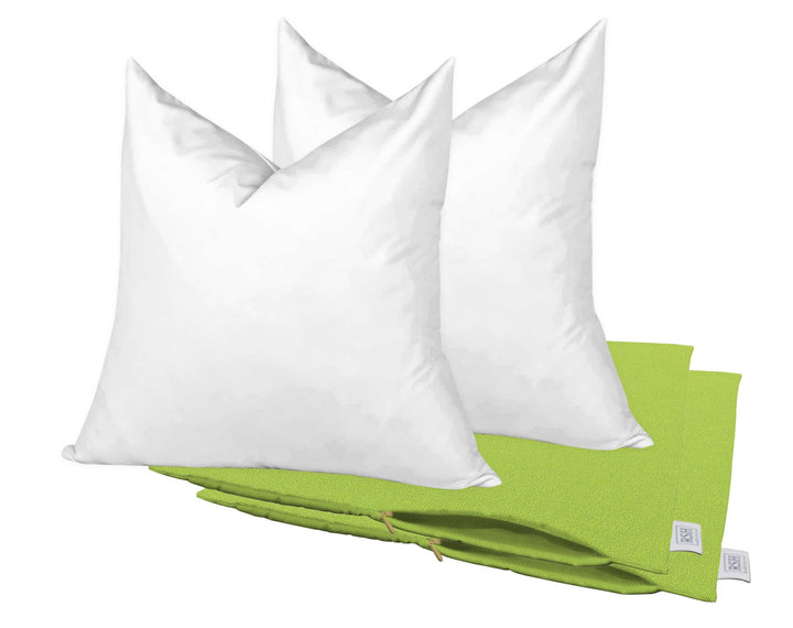 Set of 2 Square Zippered Throw Pillow Covers with Inserts | Sunbrella Solids - RSH Decor