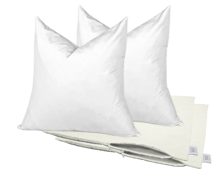 Set of 2 Square Zippered Throw Pillow Covers with Inserts | Sunbrella Solids - RSH Decor