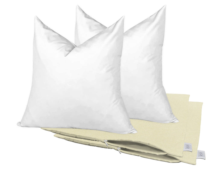 Set of 2 Square Zippered Throw Pillow Covers with Inserts | Sunbrella Solids - RSH Decor