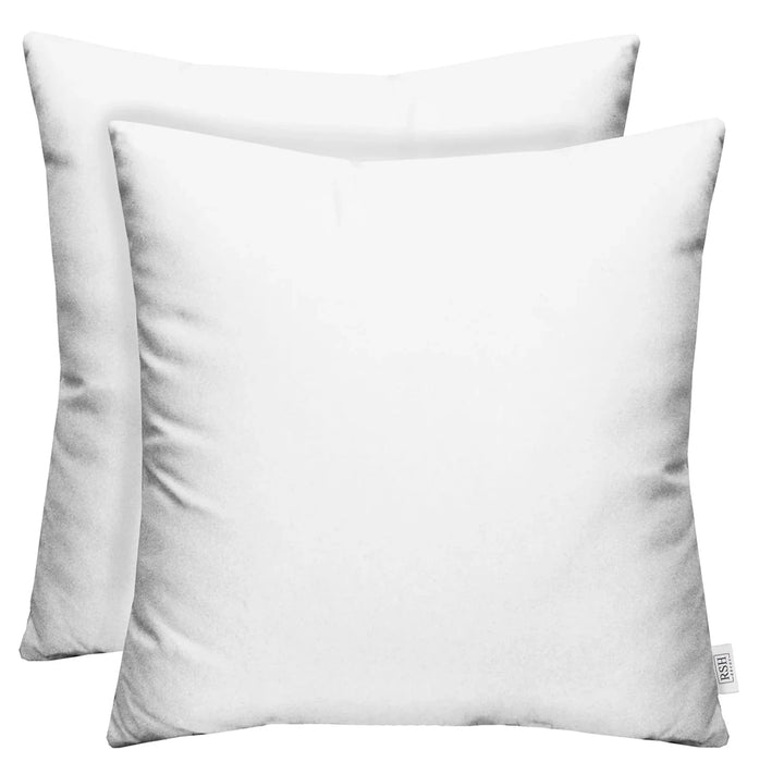 Set of 2 Throw Pillows | 17" x 17" or 20" x 20" | Sunbrella Performance Fabric | Sunbrella Canvas White - RSH Decor