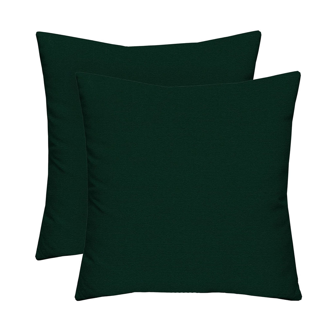 Set of 2 Throw Pillows | 17" x17" or 20" x 20" | Sunbrella Performance Fabric | Sunbrella Canvas Forest Green - RSH Decor