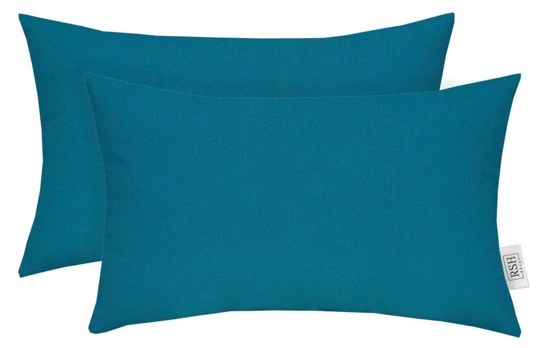 Set of 2 Throw Pillows | Lumbar 20" x 12" | Sunbrella Solids - RSH Decor