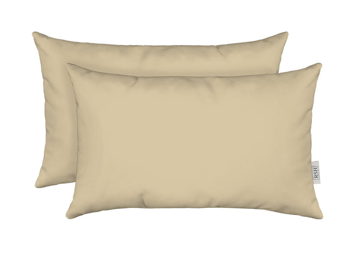 Set of 2 Throw Pillows | Lumbar 20" x 12" | Sunbrella Solids - RSH Decor