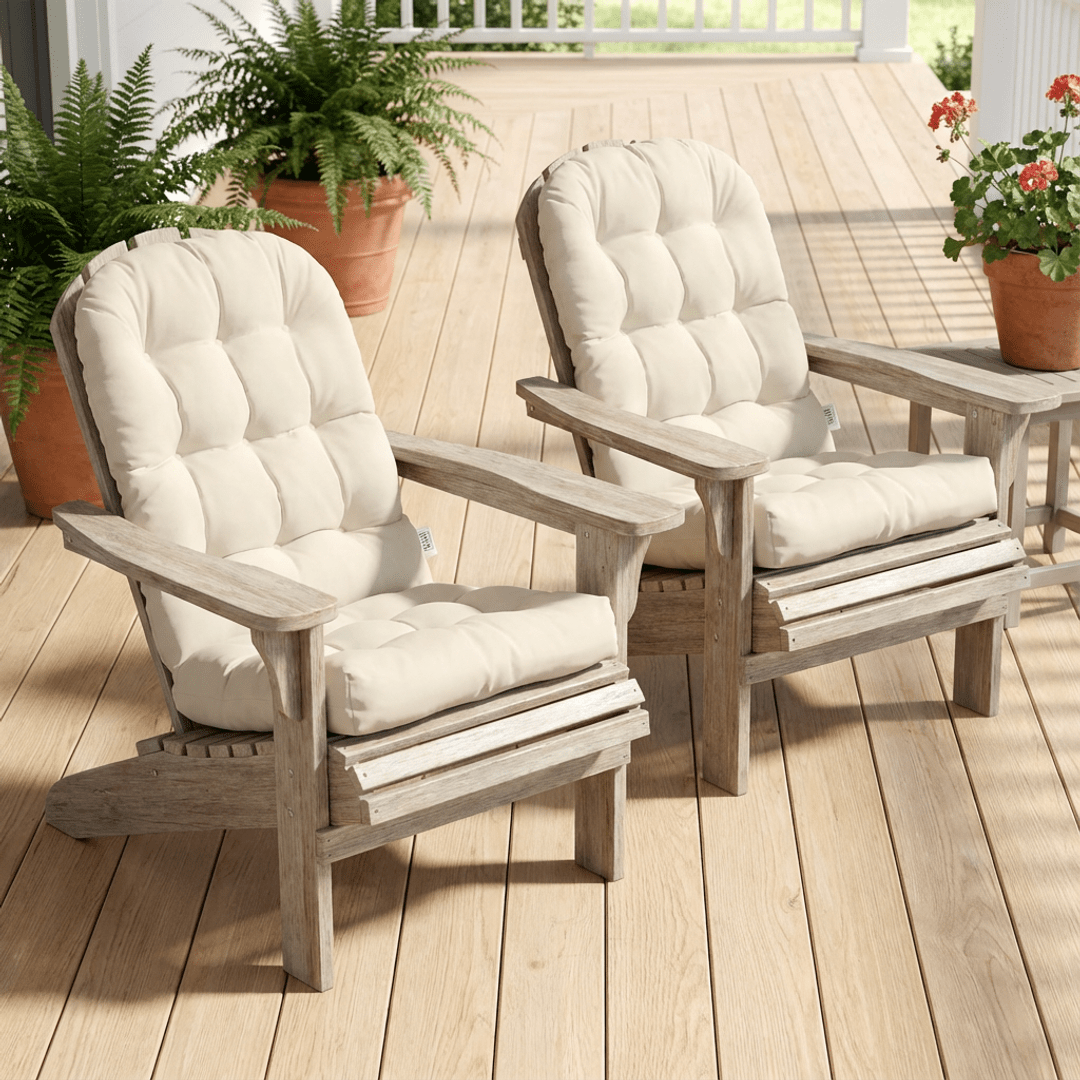 Set of 2 Tufted Adirondack Cushions - RSH Decor