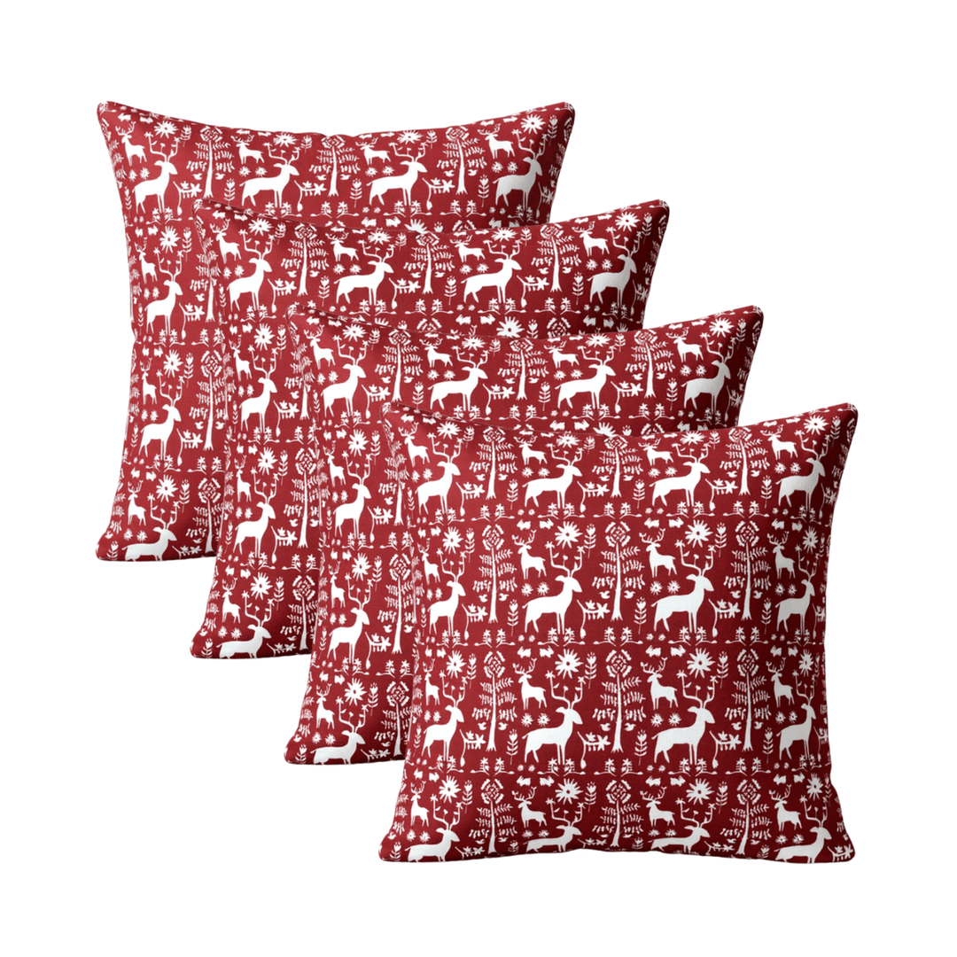 Set of 4 17" x 17" Holiday Square Throw Pillows - RSH Decor