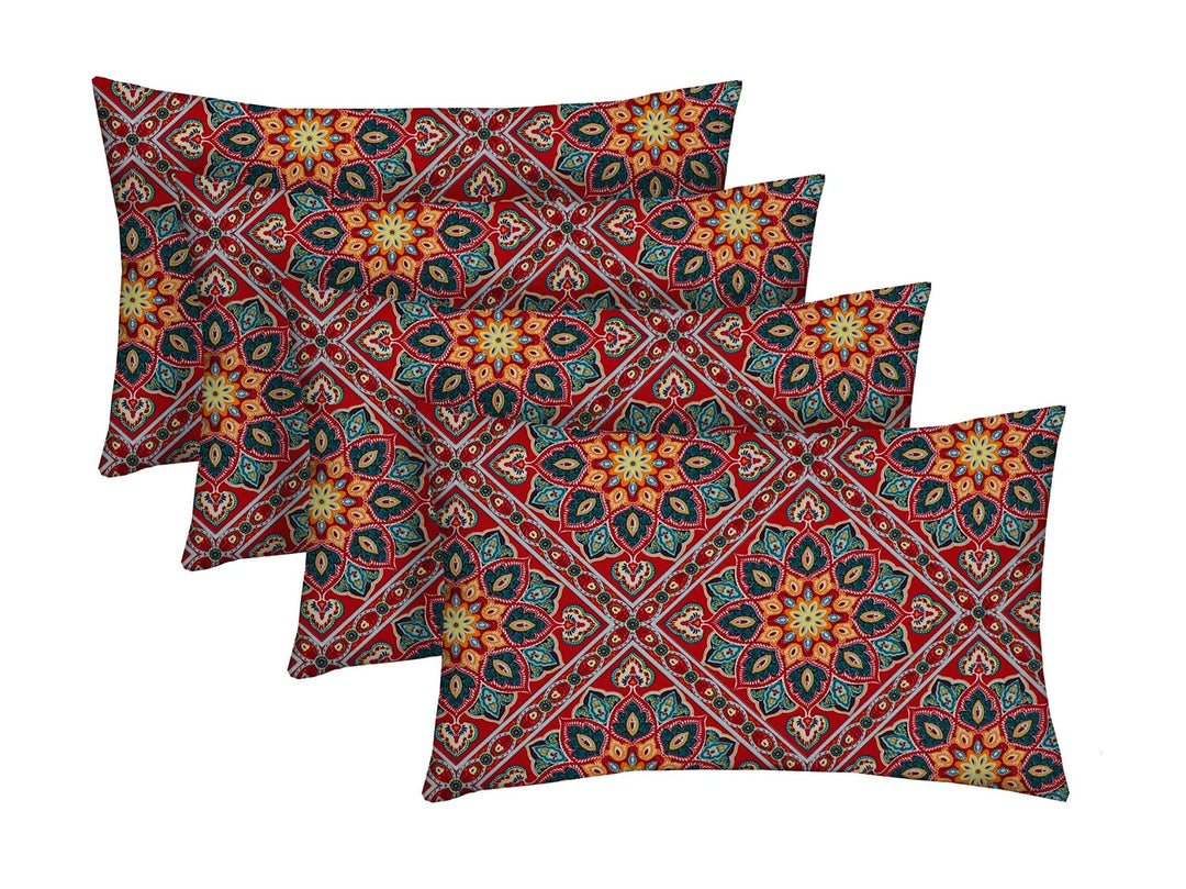 Set of 4 Jumbo Lumbar Throw Pillows 26" x 16" Medlo Sonoma Water & Fade - Resistant Outdoor Pillows - RSH Decor