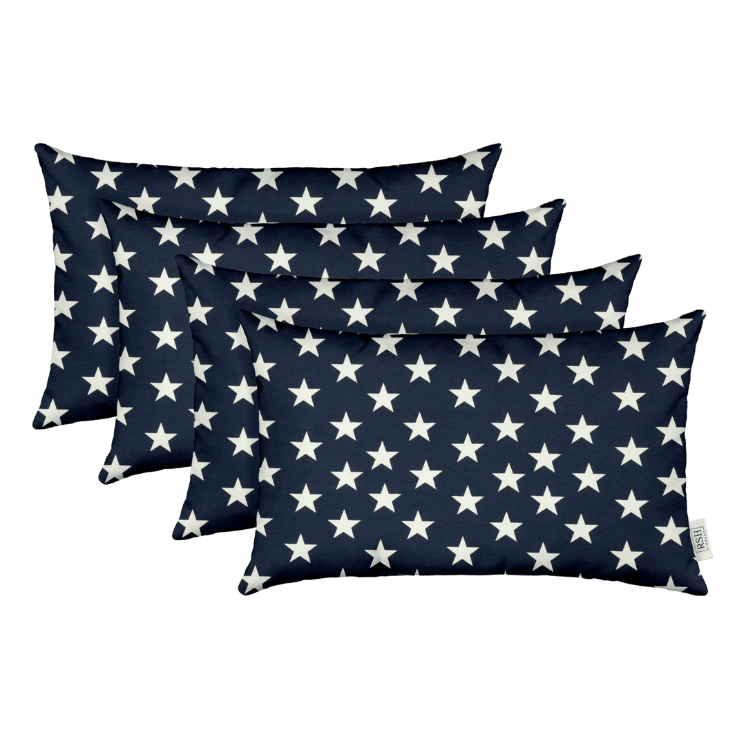 Set of 4 Patriotic Lumbar Throw Pillows - RSH Decor