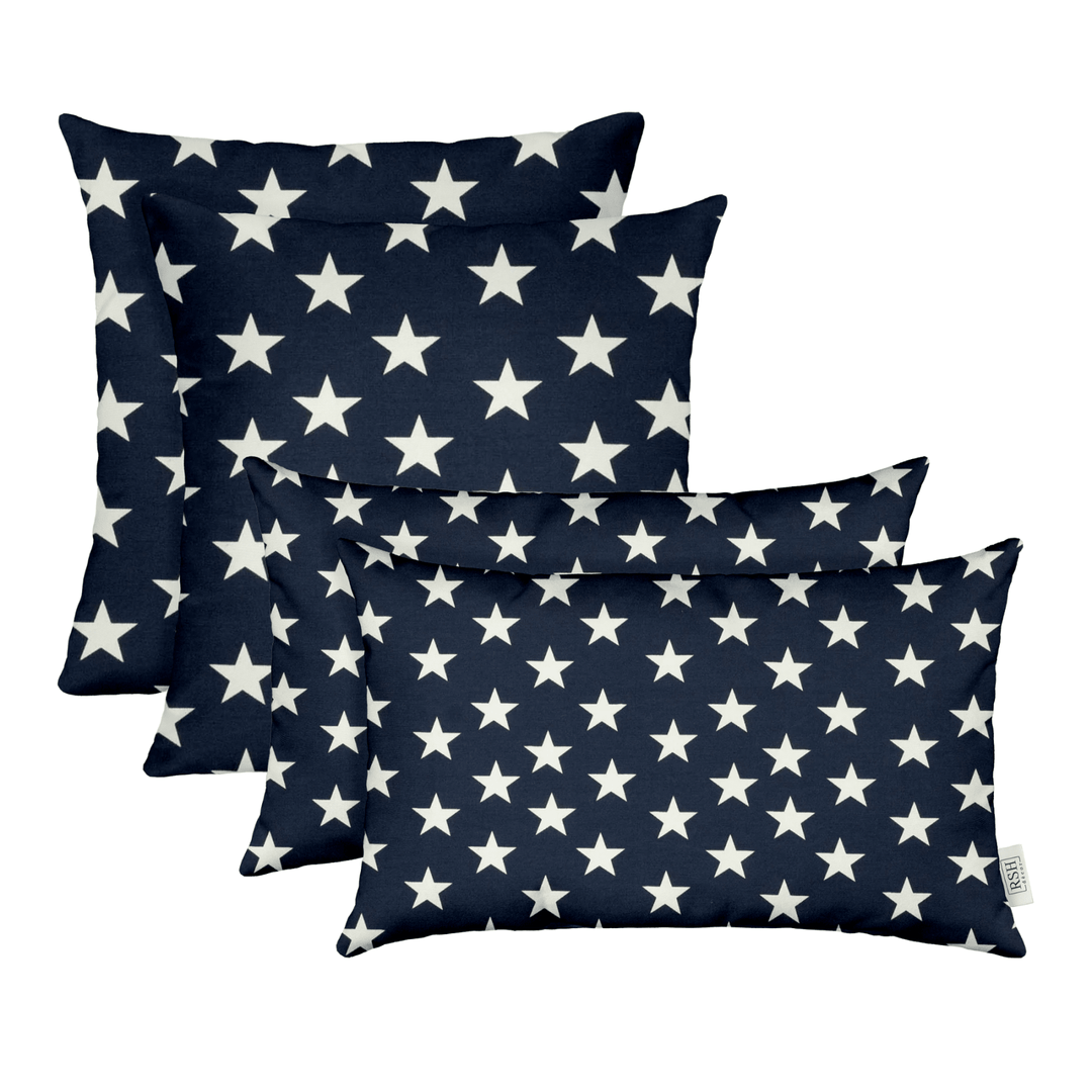 Set of 4 Patriotic Mixed Throw Pillows - RSH Decor