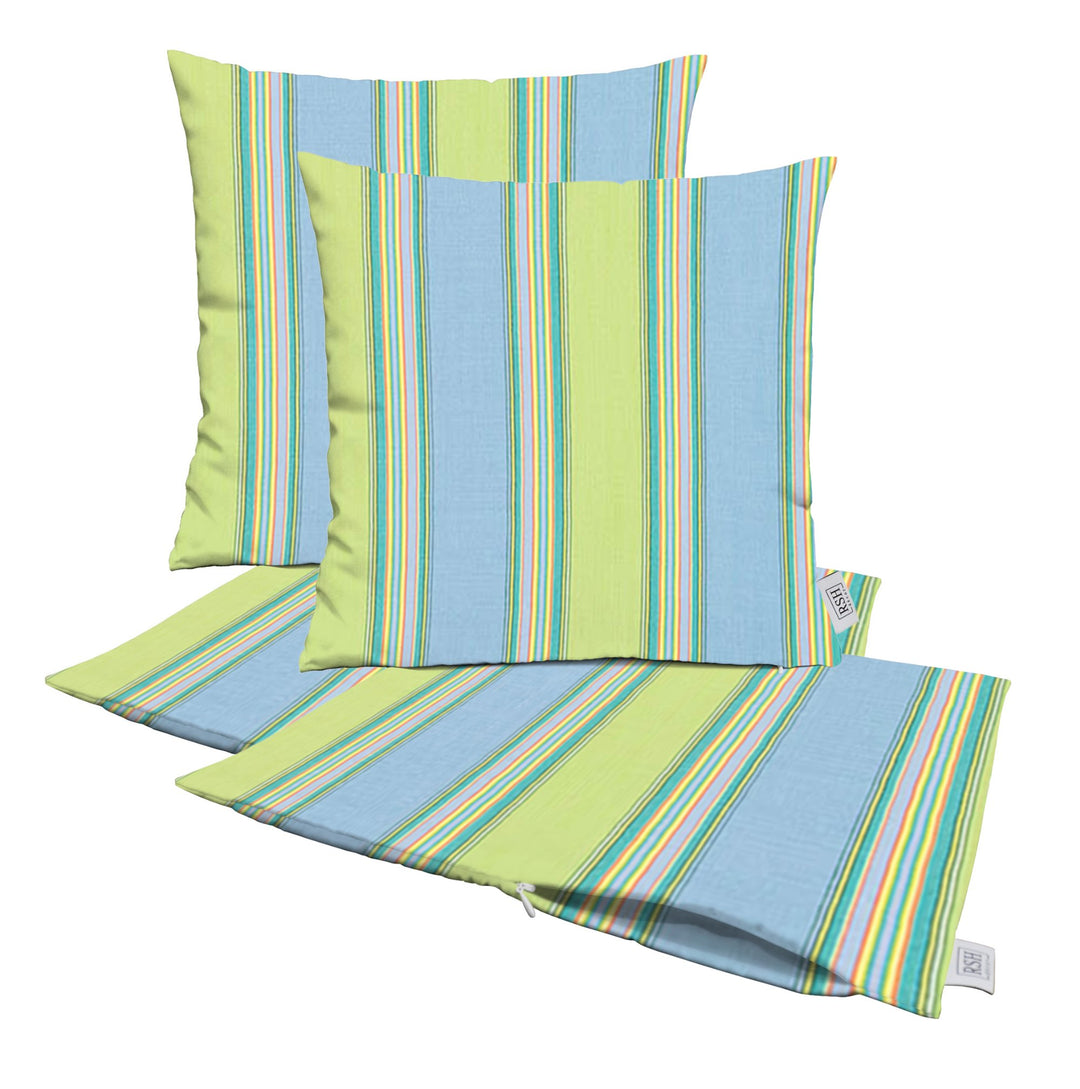 Set of 4 Square Zippered Throw Pillow Covers | Sunbrella Patterns - RSH Decor