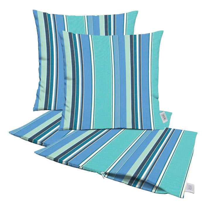 Set of 4 Square Zippered Throw Pillow Covers | Sunbrella Patterns - RSH Decor