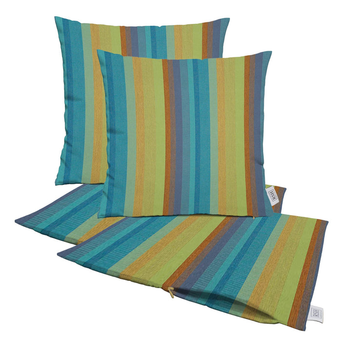 Set of 4 Square Zippered Throw Pillow Covers | Sunbrella Patterns - RSH Decor