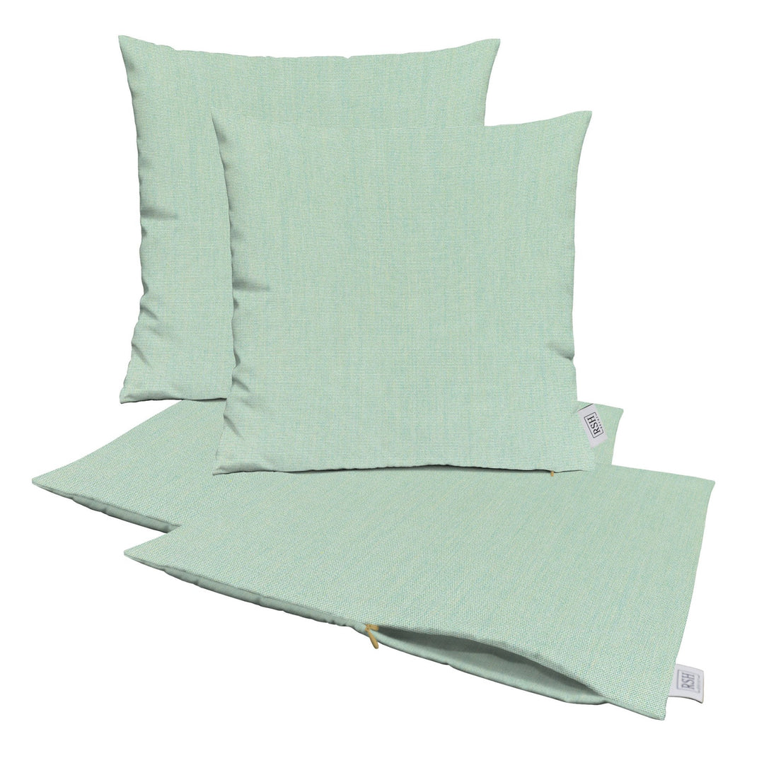 Set of 4 Square Zippered Throw Pillow Covers | Sunbrella Solids - RSH Decor