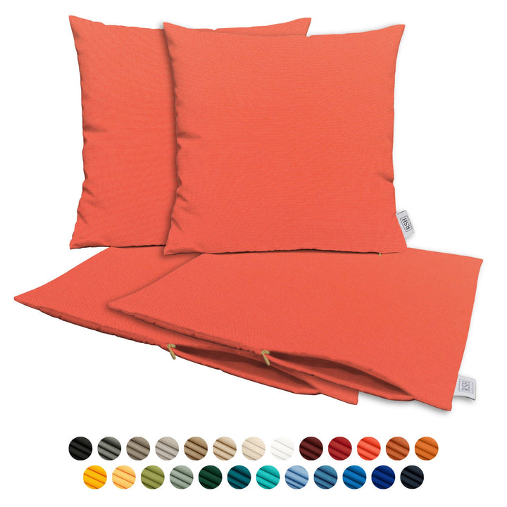 Set of 4 Square Zippered Throw Pillow Covers | Sunbrella Solids - RSH Decor