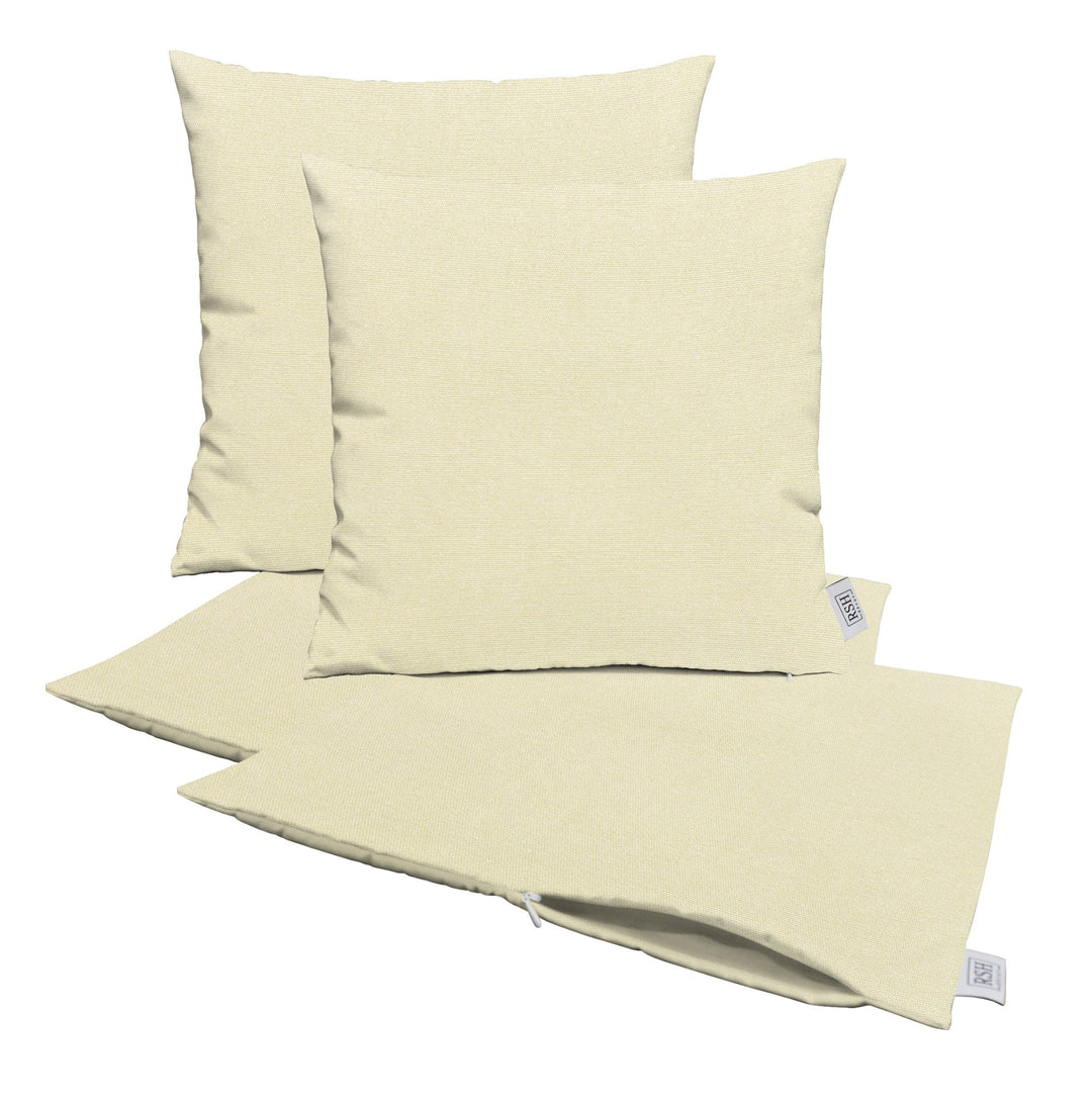 Set of 4 Square Zippered Throw Pillow Covers | Sunbrella Solids - RSH Decor