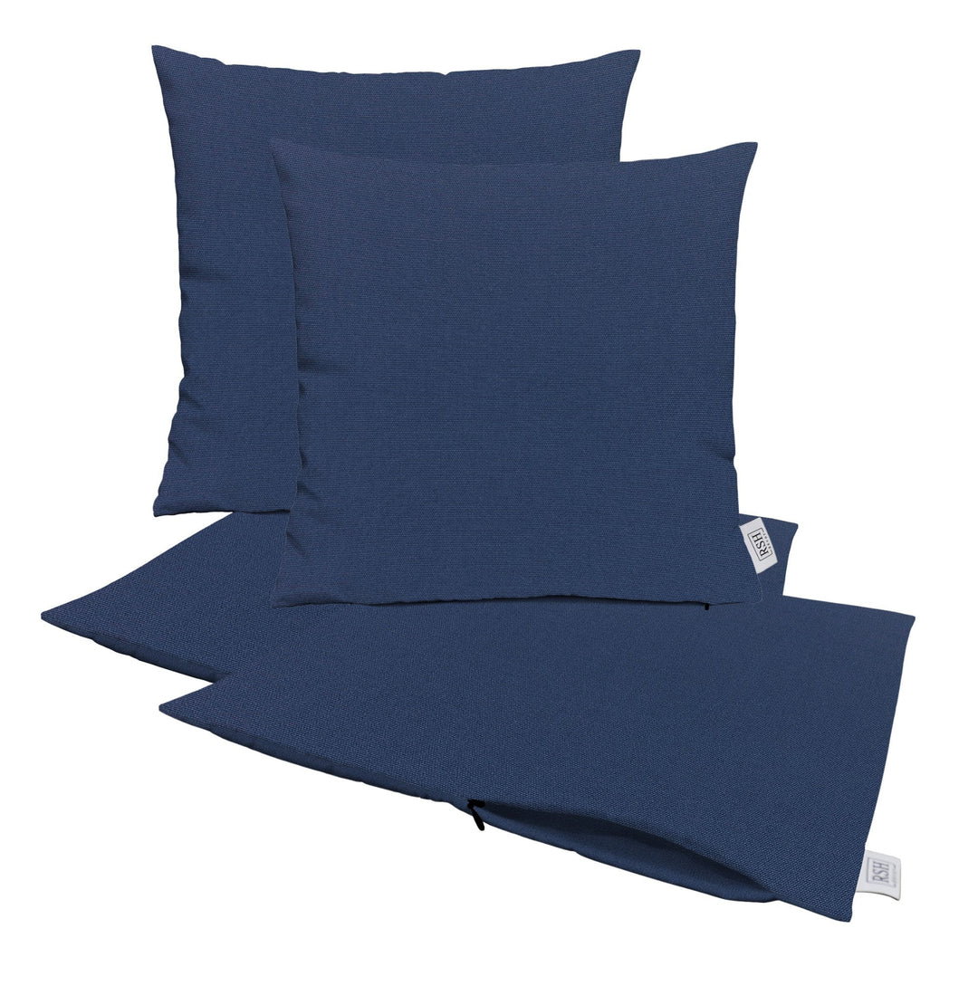 Set of 4 Square Zippered Throw Pillow Covers | Sunbrella Solids - RSH Decor