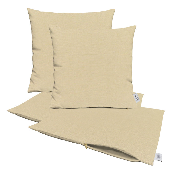 Set of 4 Square Zippered Throw Pillow Covers | Sunbrella Solids - RSH Decor