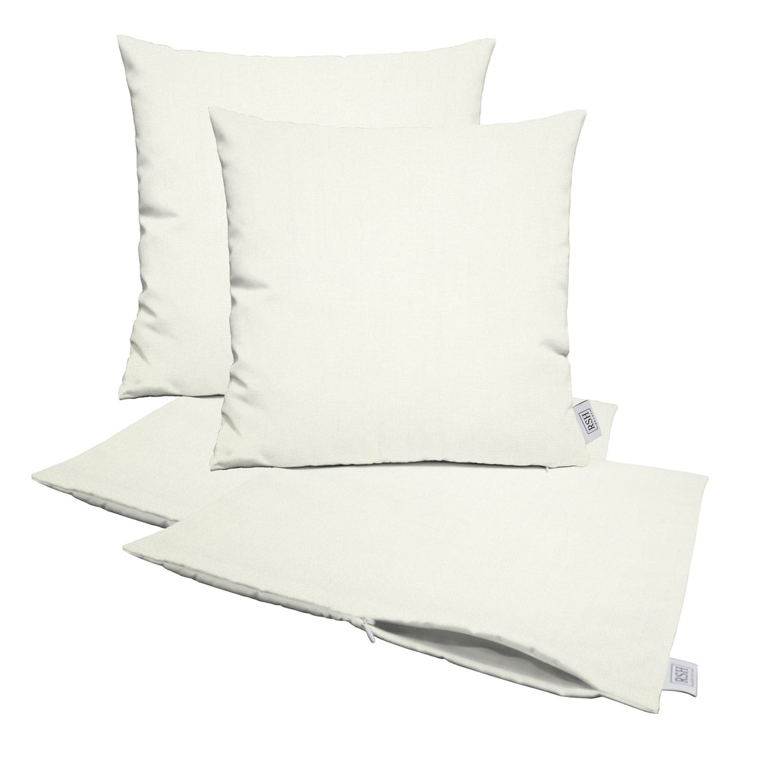 Set of 4 Square Zippered Throw Pillow Covers | Sunbrella Solids - RSH Decor