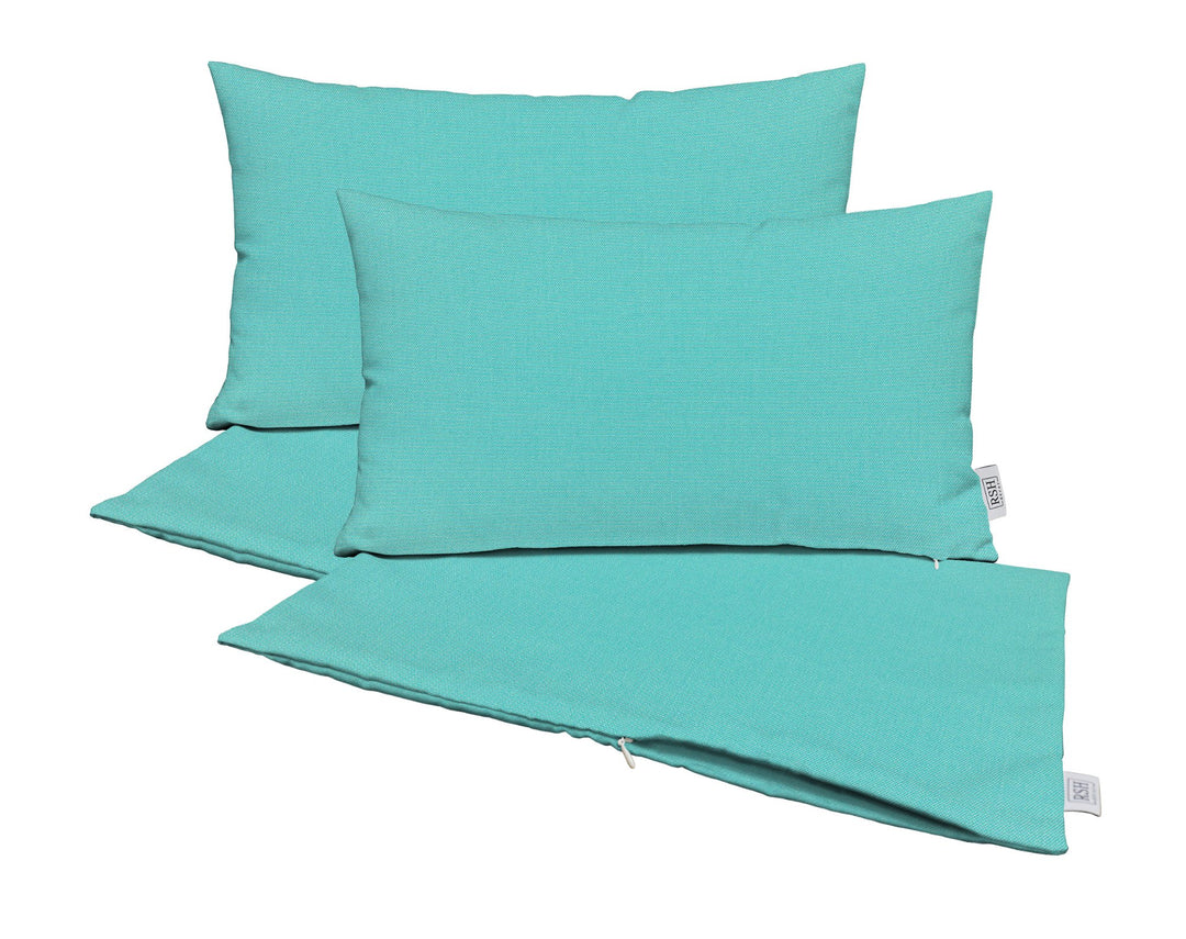 Set of 4 Zippered Lumbar Throw Pillow Covers | Sunbrella Solids - RSH Decor