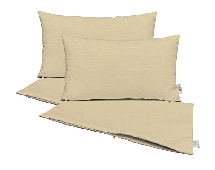 Set of 4 Zippered Lumbar Throw Pillow Covers | Sunbrella Solids - RSH Decor