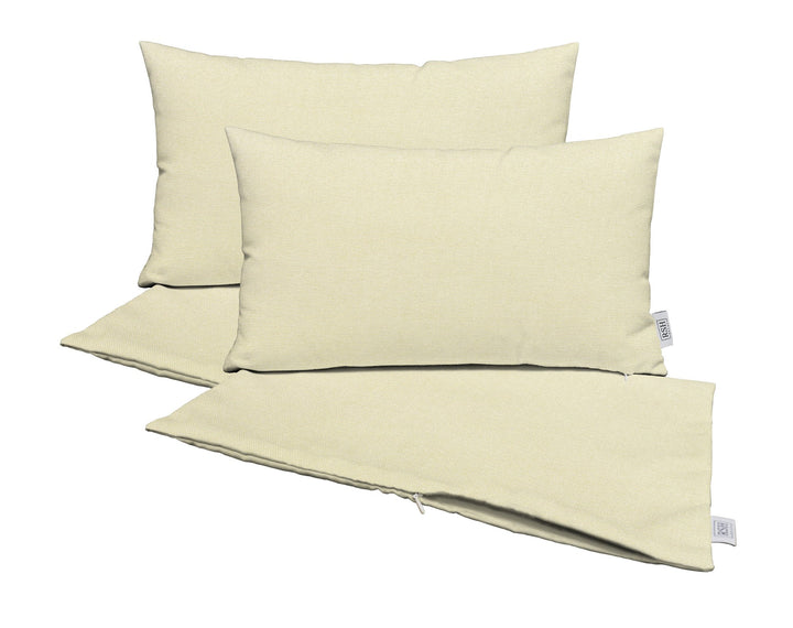 Set of 4 Zippered Lumbar Throw Pillow Covers | Sunbrella Solids - RSH Decor