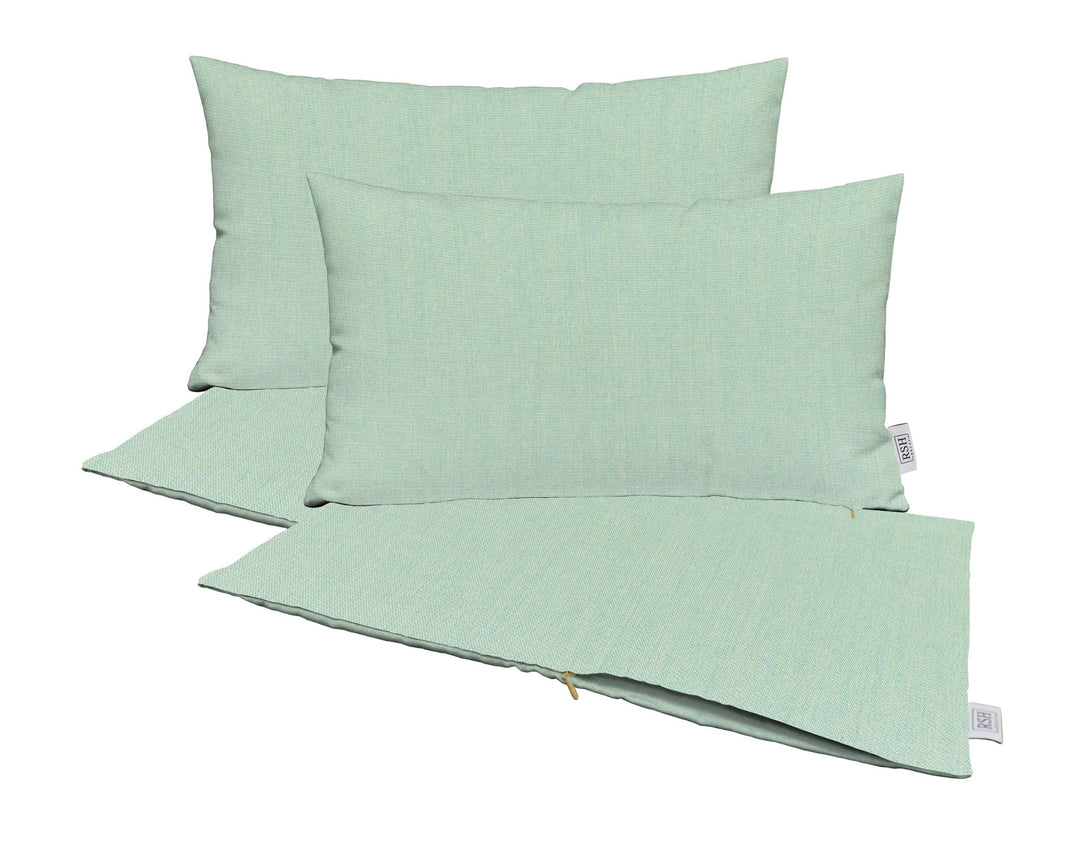 Set of 4 Zippered Lumbar Throw Pillow Covers | Sunbrella Solids - RSH Decor