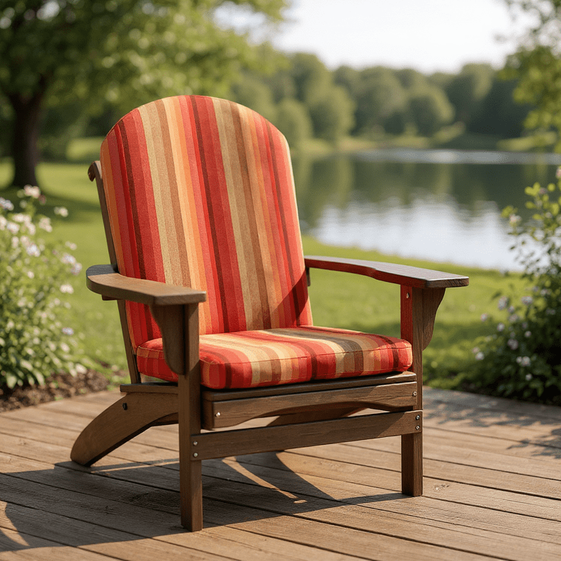 Sunbrella Astoria Stripes Foam Adirondack/Rocking Chair Cushion - RSH Decor