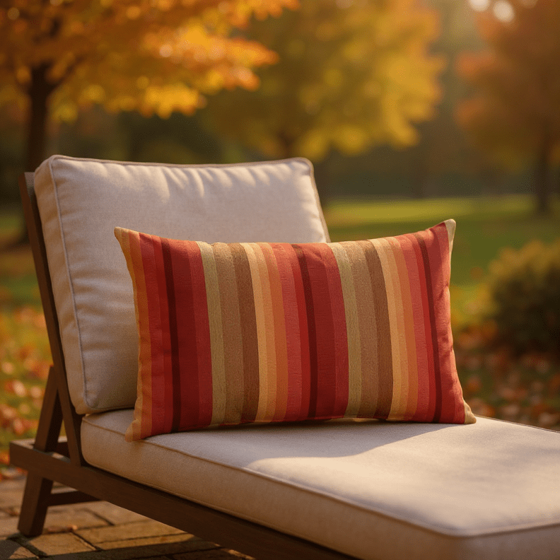 Sunbrella Astoria Stripes Lumbar Throw Pillow - RSH Decor