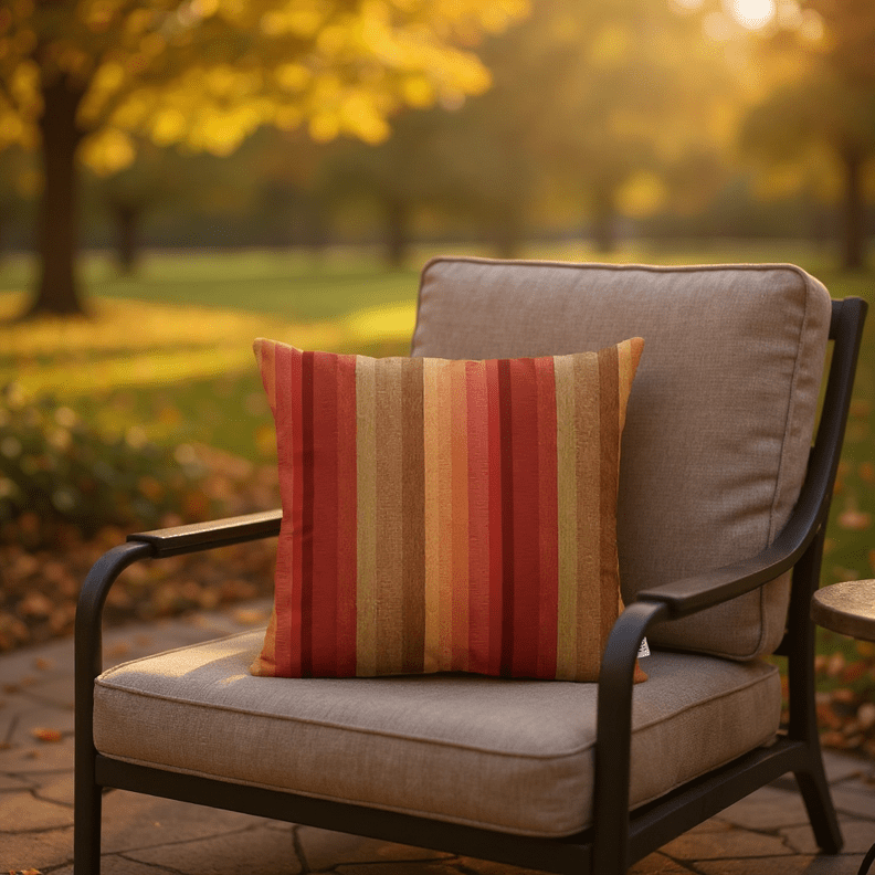 Sunbrella Astoria Stripes Square Throw Pillow - RSH Decor