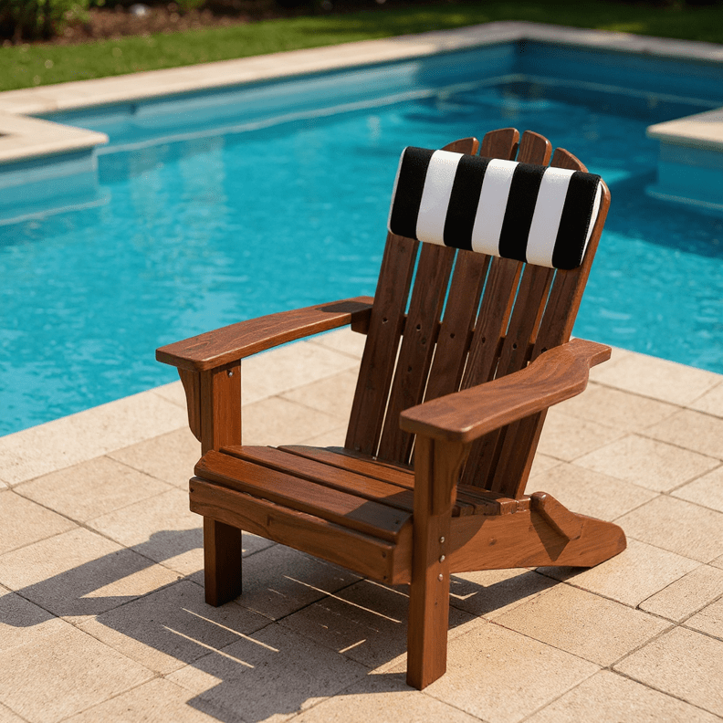 Sunbrella Cabana Stripes Adirondack Head Rest Pillow - RSH Decor