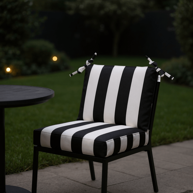 Sunbrella Cabana Stripes Foam 3" Dining Chair Cushion - RSH Decor