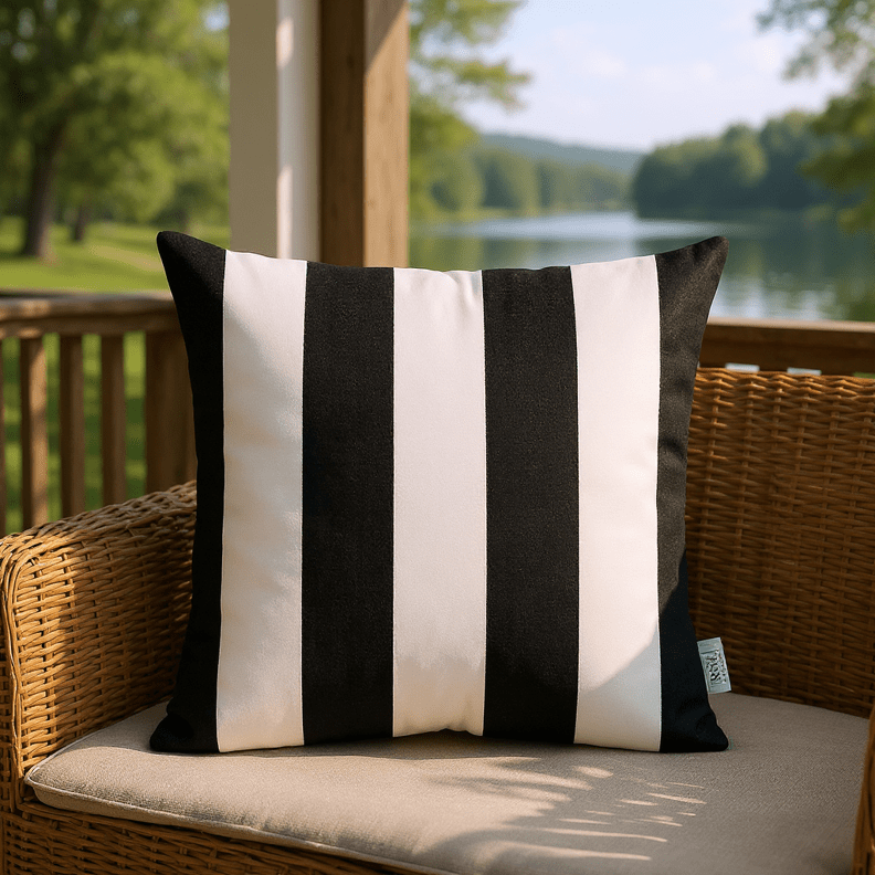 Sunbrella Cabana Stripes Square Throw Pillow - RSH Decor
