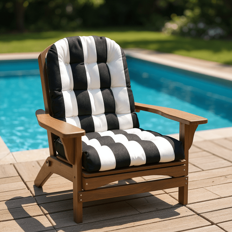 Sunbrella Cabana Stripes Tufted Adirondack Chair Cushion – RSH Decor
