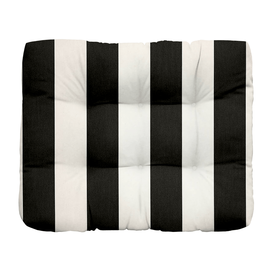 Sunbrella Cabana Stripes Tufted Ottoman Replacement Cushion - RSH Decor