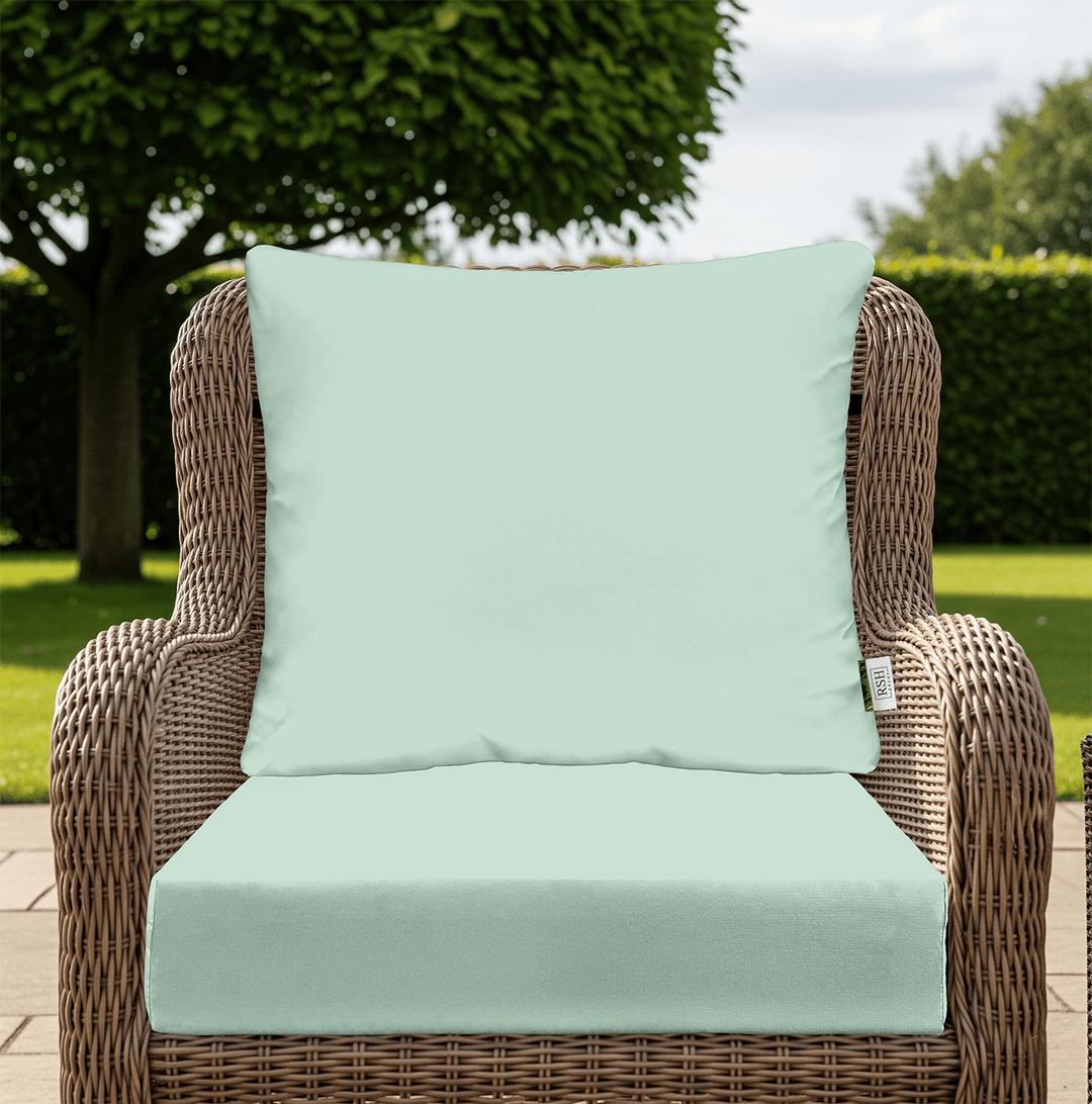 Sunbrella Canvas Blues Deep Seating Pillow Back Chair Cushion Set - RSH Decor