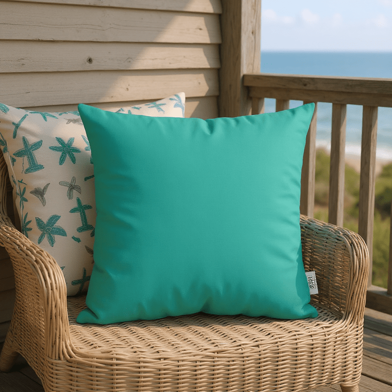 Sunbrella Canvas Blues Square Throw Pillow - RSH Decor