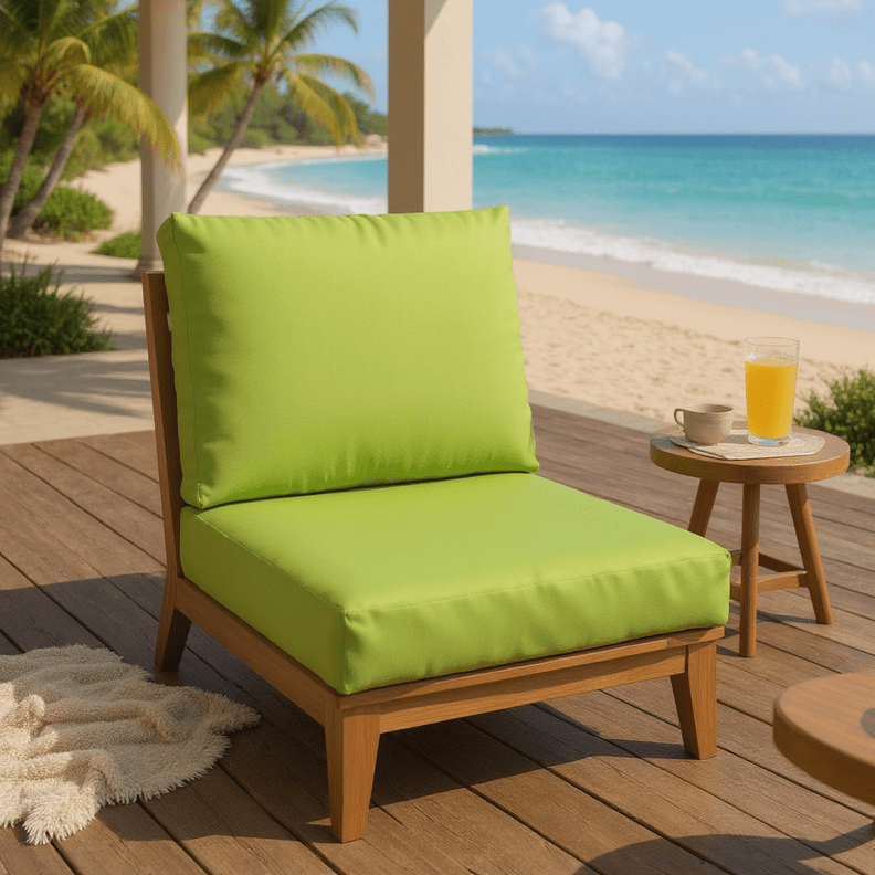 Sunbrella Canvas Greens Deep Seating Foam Back Chair Cushion Set - RSH Decor