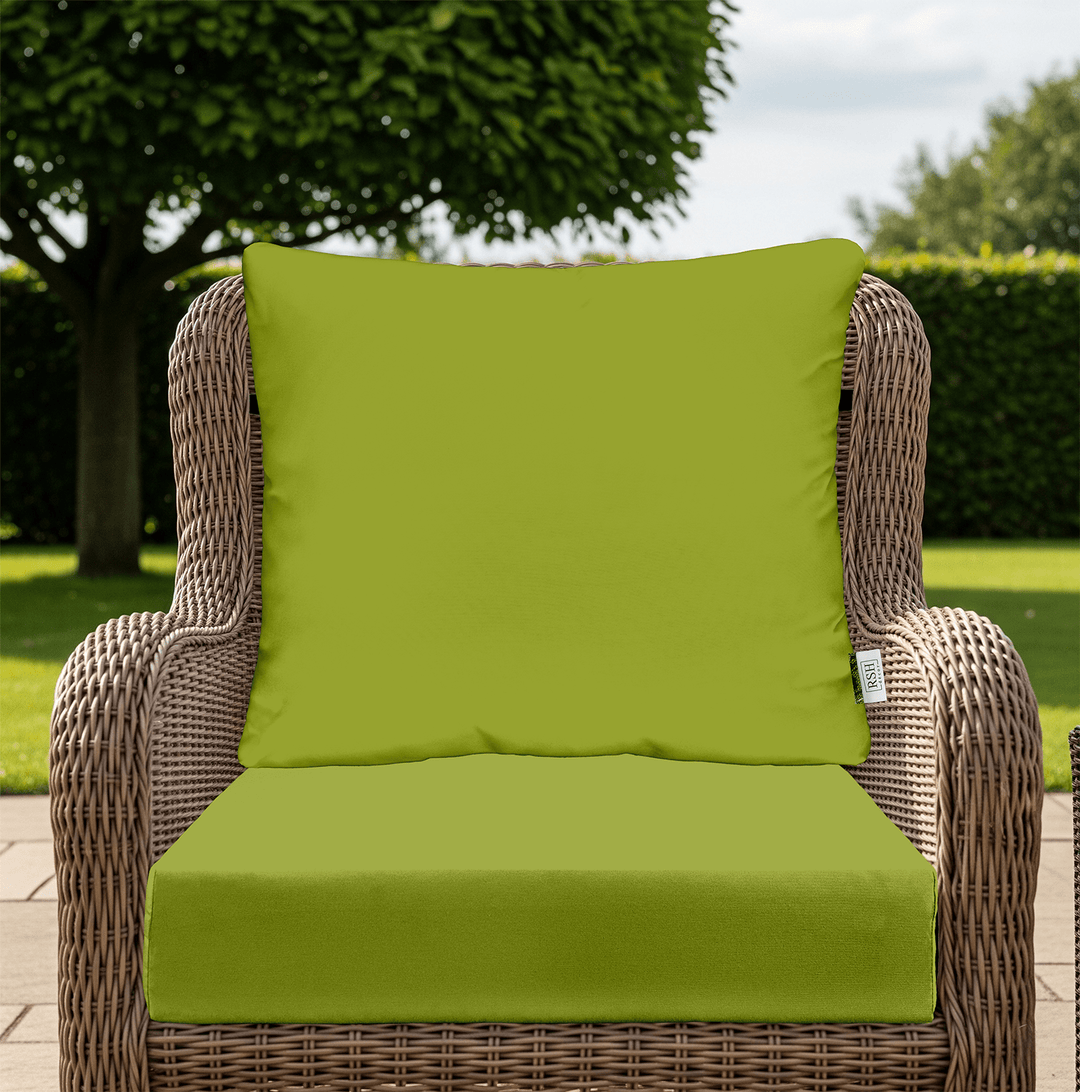 Sunbrella Canvas Greens Deep Seating Pillow Back Chair Cushion Set - RSH Decor