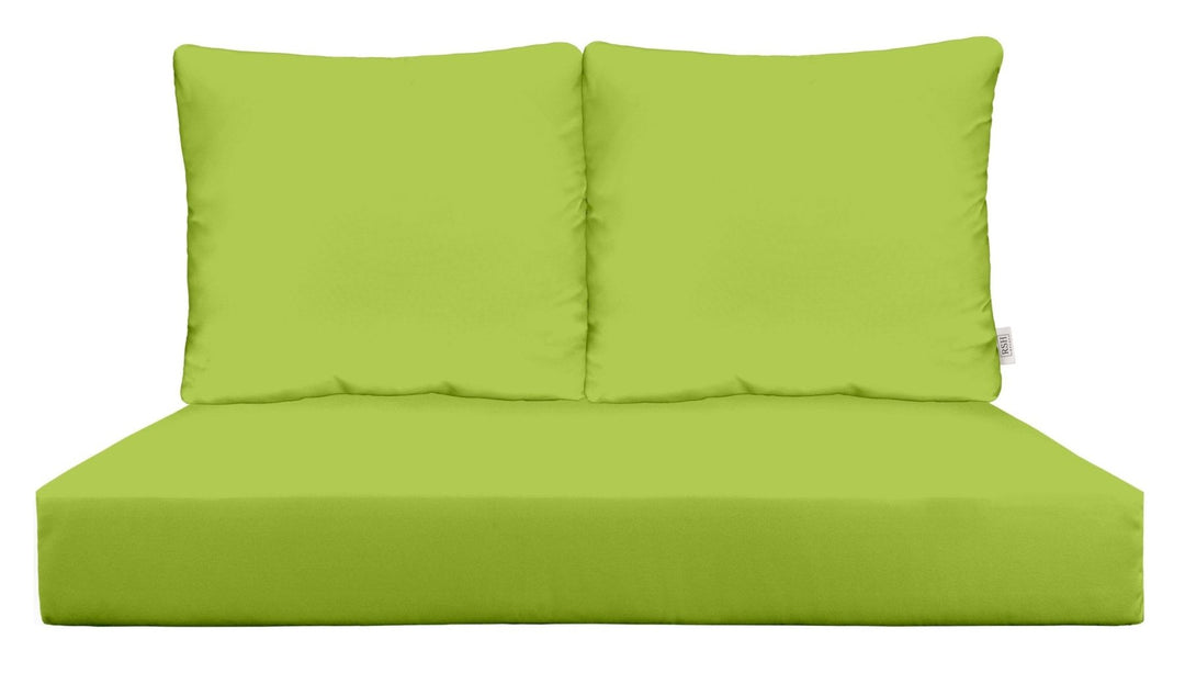 Sunbrella Canvas Greens Deep Seating Pillow Back Loveseat Cushion Set - RSH Decor