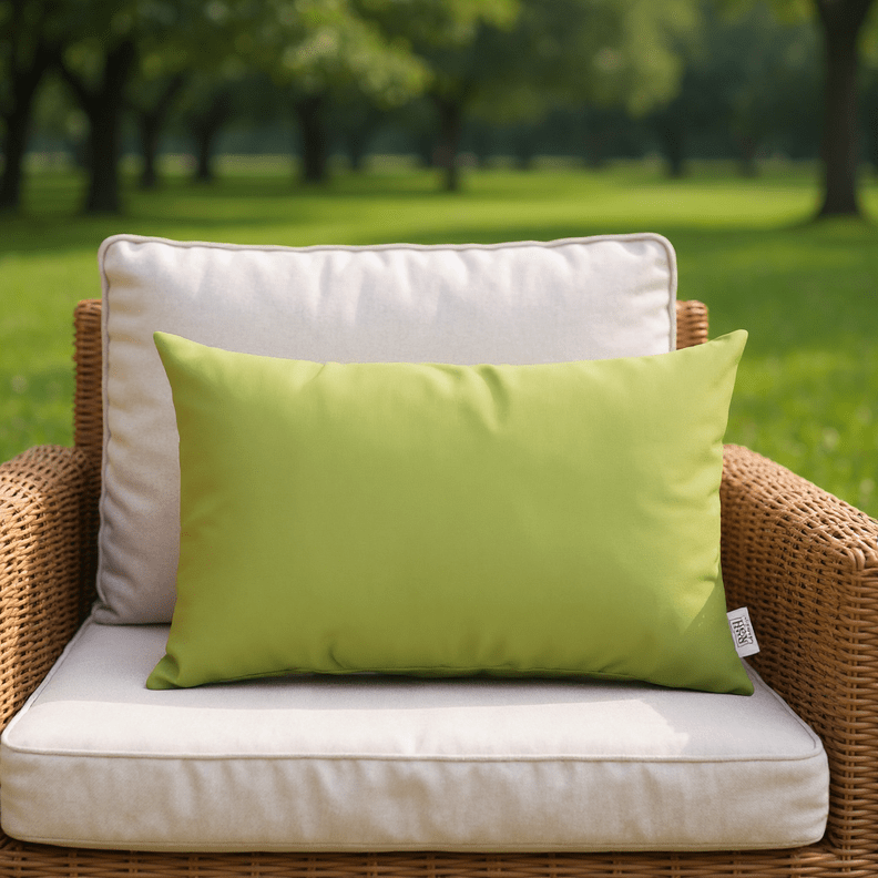 Sunbrella Canvas Greens Lumbar Throw Pillow - RSH Decor