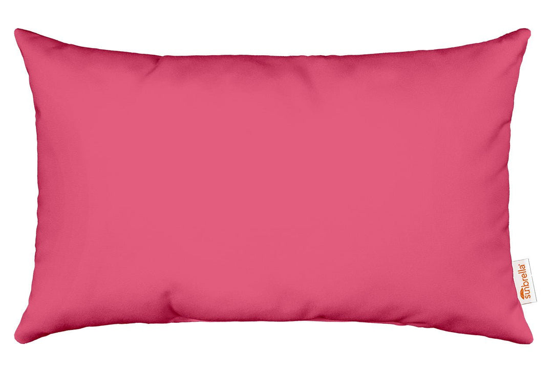 Sunbrella Canvas Hot Pink Lumbar Throw Pillow - RSH Decor