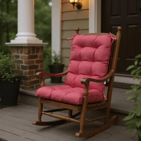 Sunbrella Canvas Hot Pink Rocking Chair Cushion