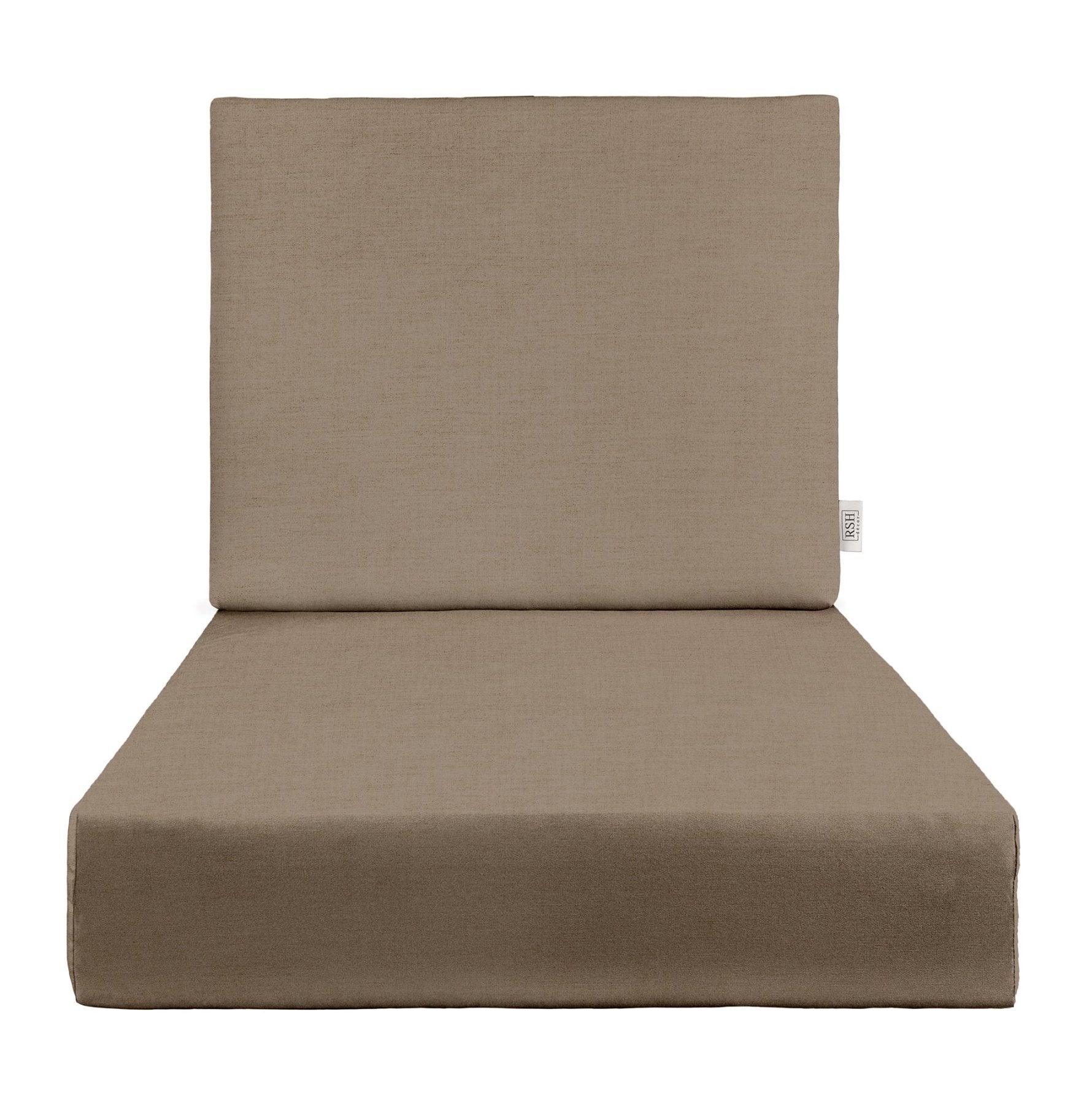 Sunbrella Canvas Neutrals Deep Seating Foam Back Chair Cushion Set