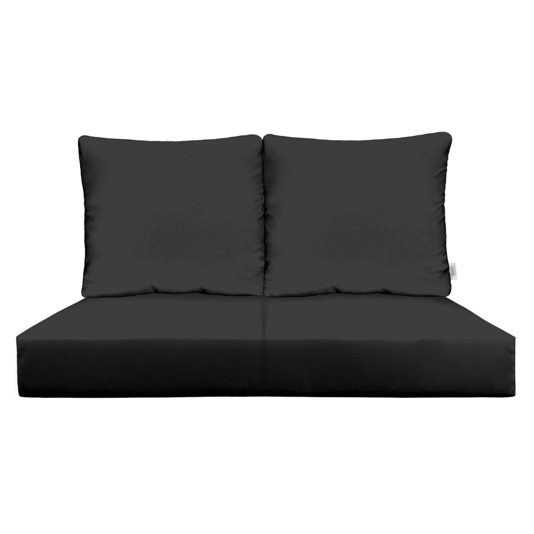 Sunbrella Canvas Neutrals Deep Seating Pillow Back Loveseat Cushion Set - RSH Decor