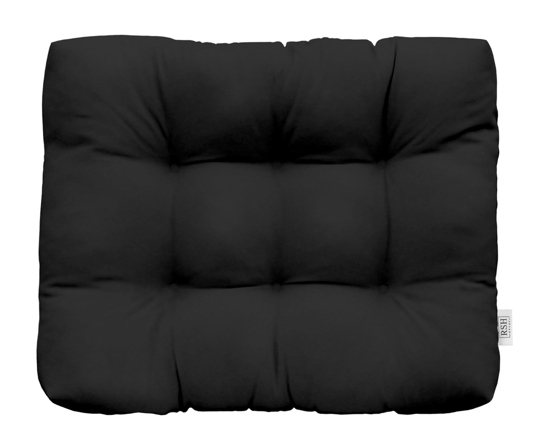 Sunbrella Canvas Neutrals Tufted Ottoman Replacement Cushion - RSH Decor