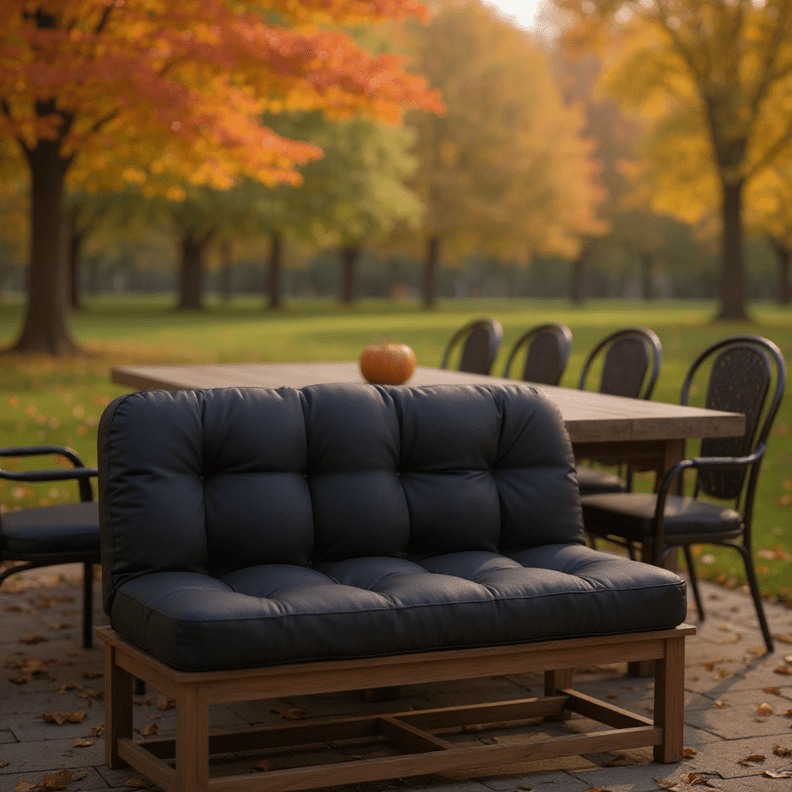 Sunbrella Canvas Neutrals Tufted Wicker Loveseat Cushion - RSH Decor