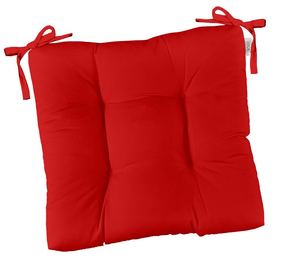 Sunbrella Canvas Reds Tufted Dining Chair Cushion - RSH Decor