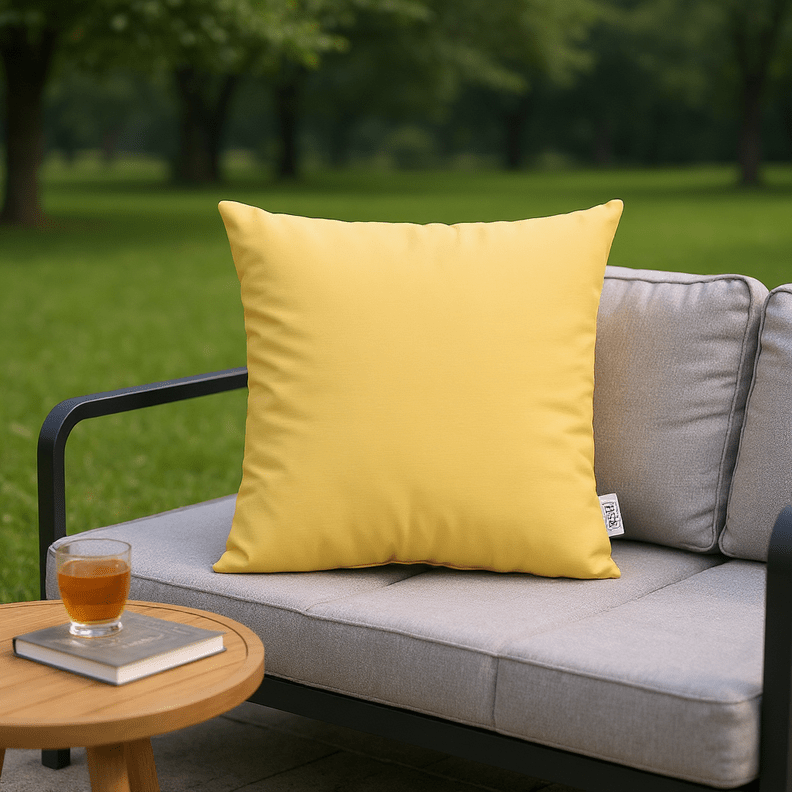 Sunbrella Canvas Yellows Square Throw Pillow - RSH Decor