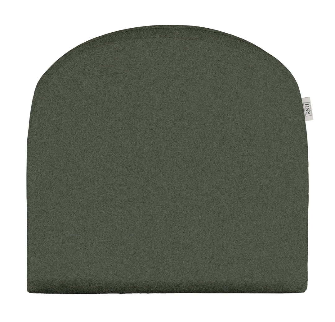 Sunbrella Cast Greens & Blues Foam U - Shape Wicker Seat Cushion - RSH Decor